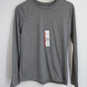 Women's Long Sleeve Core T-Shirt‎ Grey Time and Tru NEW  Sz Small (4-6)